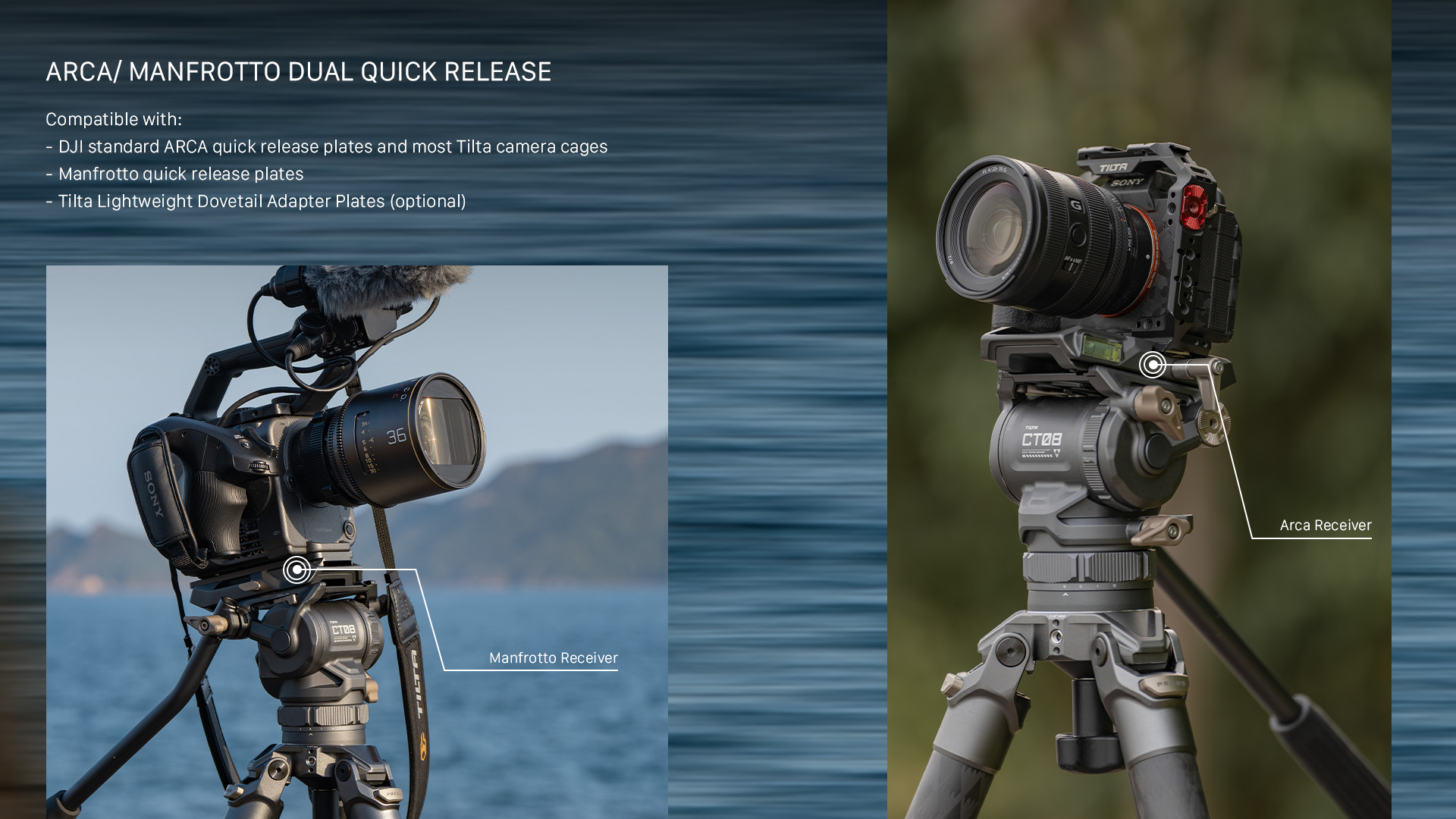 Tilta 75mm Cine Fluid Head with 2-Stage One Touch Carbon Fiber Tripod Legs (8KG) Tilta 75mm Cine Fluid Head with 2-Stage One Touch Carbon Fiber Tripod Legs (8KG)