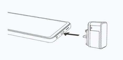 Schéma výrobce znázorňující připojení čtečky Quick Reader k telefonu