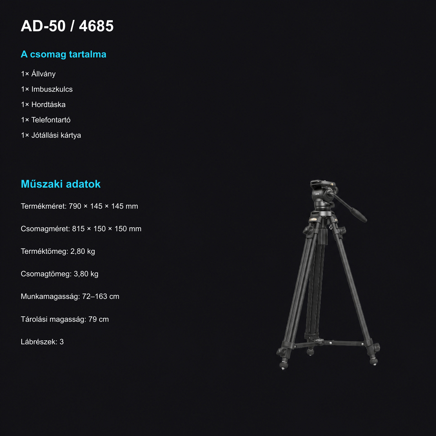 SmallRig AD-50 Lite 4684 – magyar infografika – 11/12