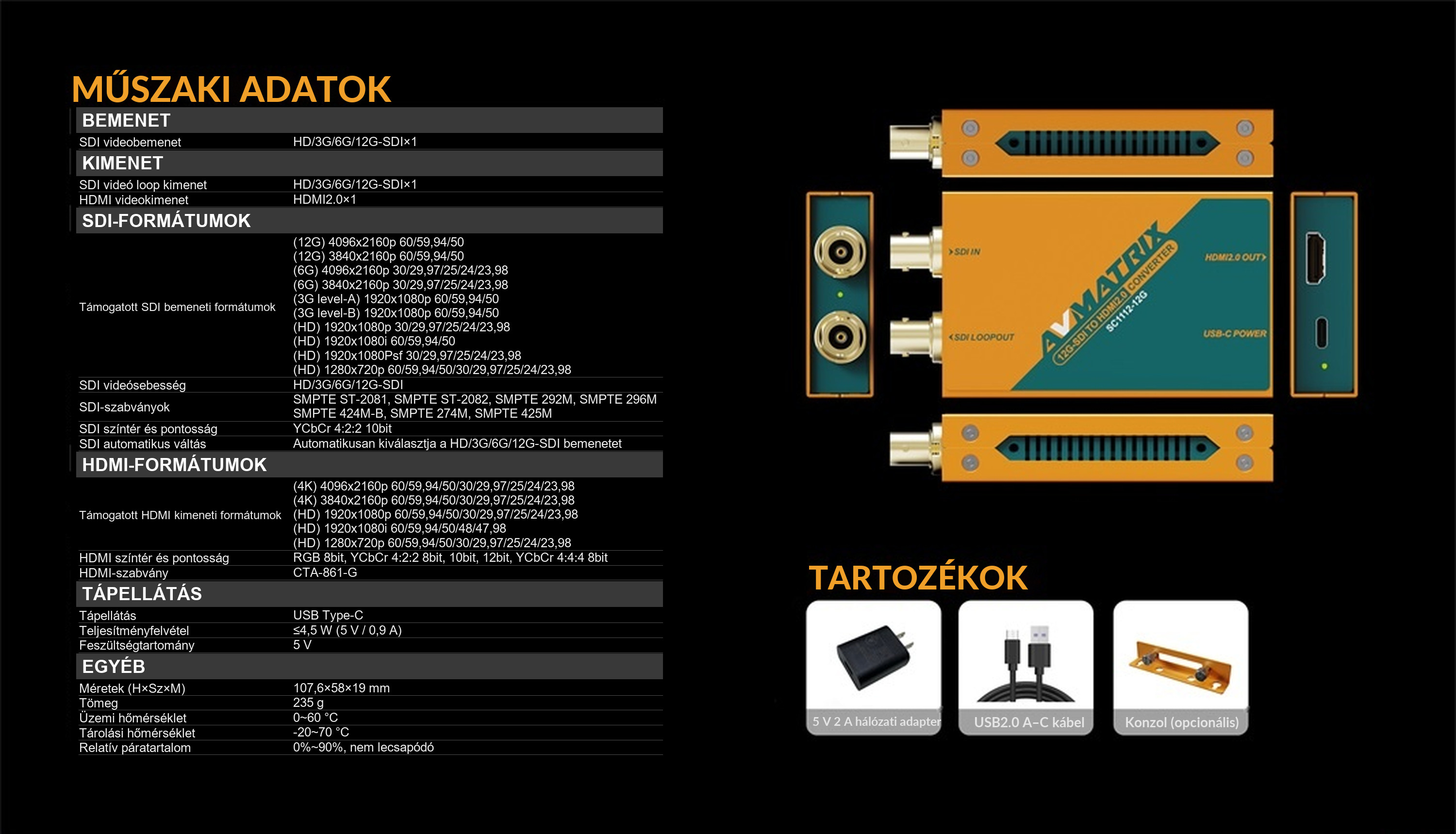AVMATRIX SC1112-12G – infografika