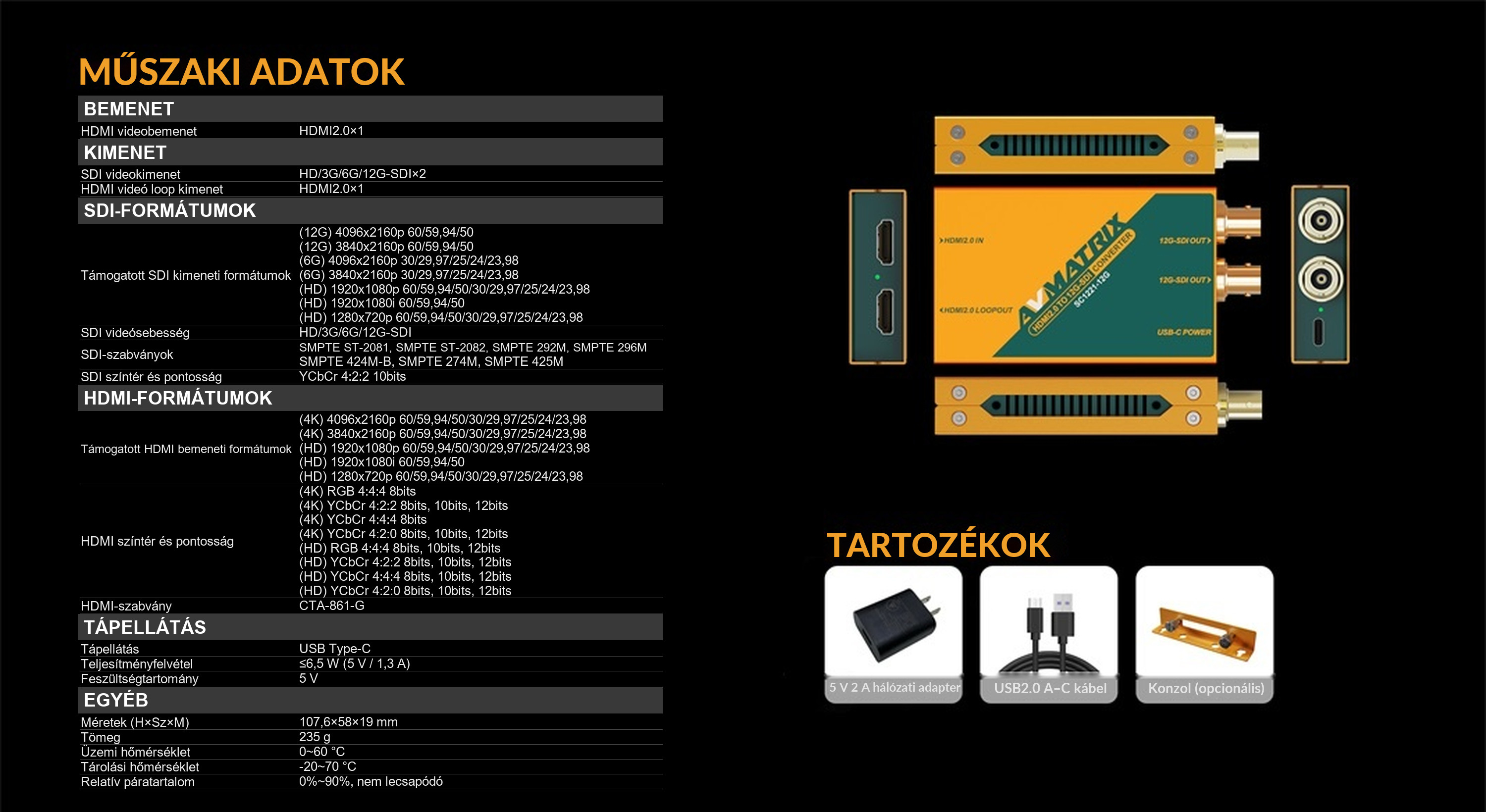 AVMATRIX SC1221-12G – infografika