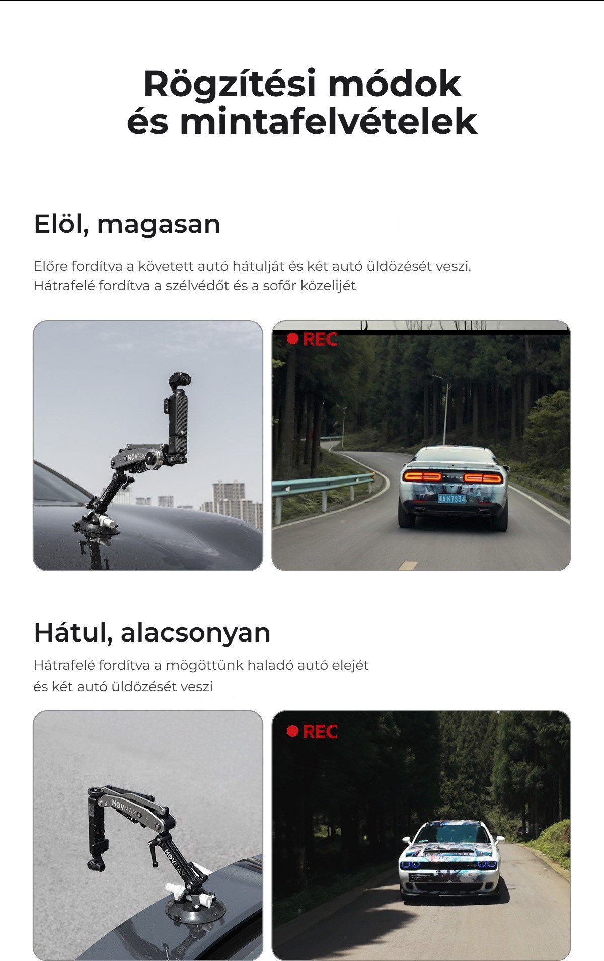 Rögzítés elöl és hátul