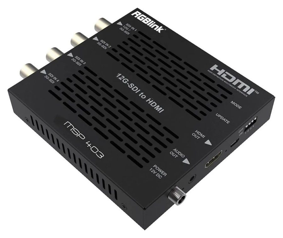 12G-SDI vagy 4× 3G-SDI HDMI 2.0b-re