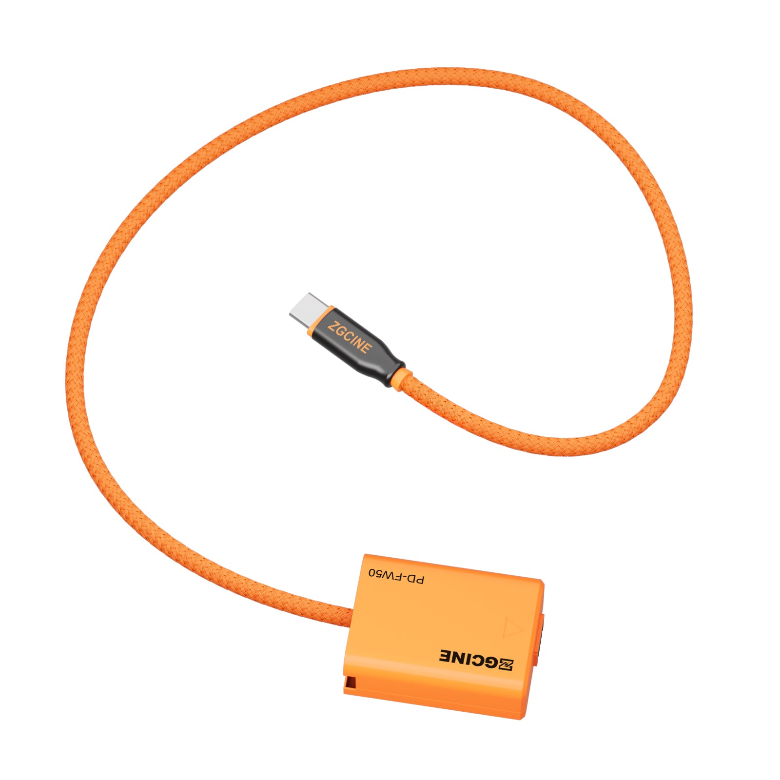 ZGCINE PD-FW50 kábel akkumulátor-utánzattal és USB-C PD csatlakozóval