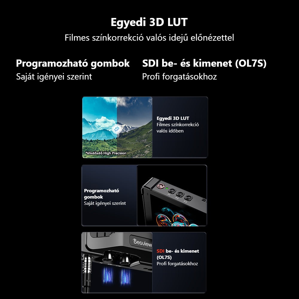 Desview OL7 – Egyedi 3D LUT-ok és programozható gombok