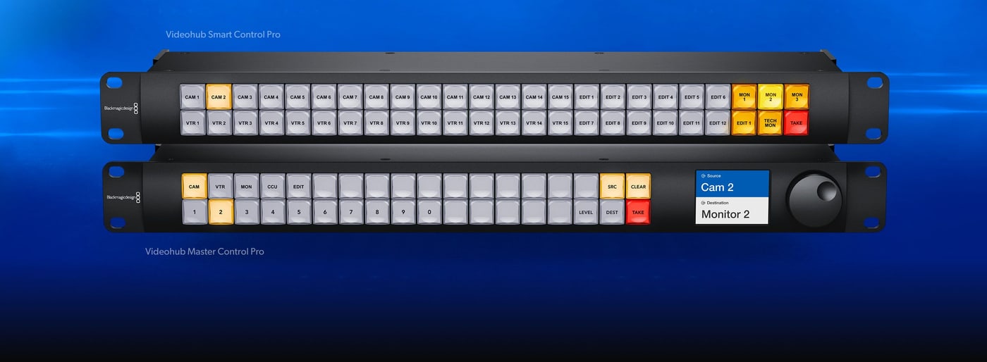 Blackmagic Videohub Mini 4x2 12G – Külső hardveres panelek