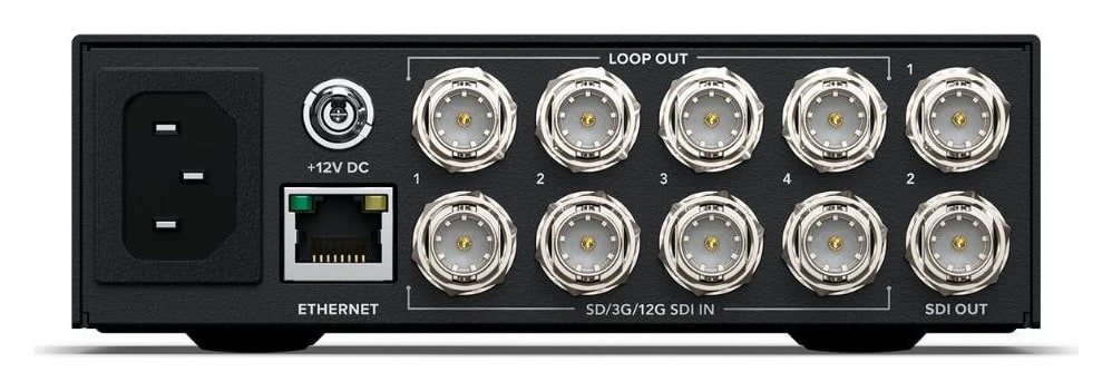 Blackmagic Videohub Mini 4x2 12G – Hurokkimenet minden bemenethez