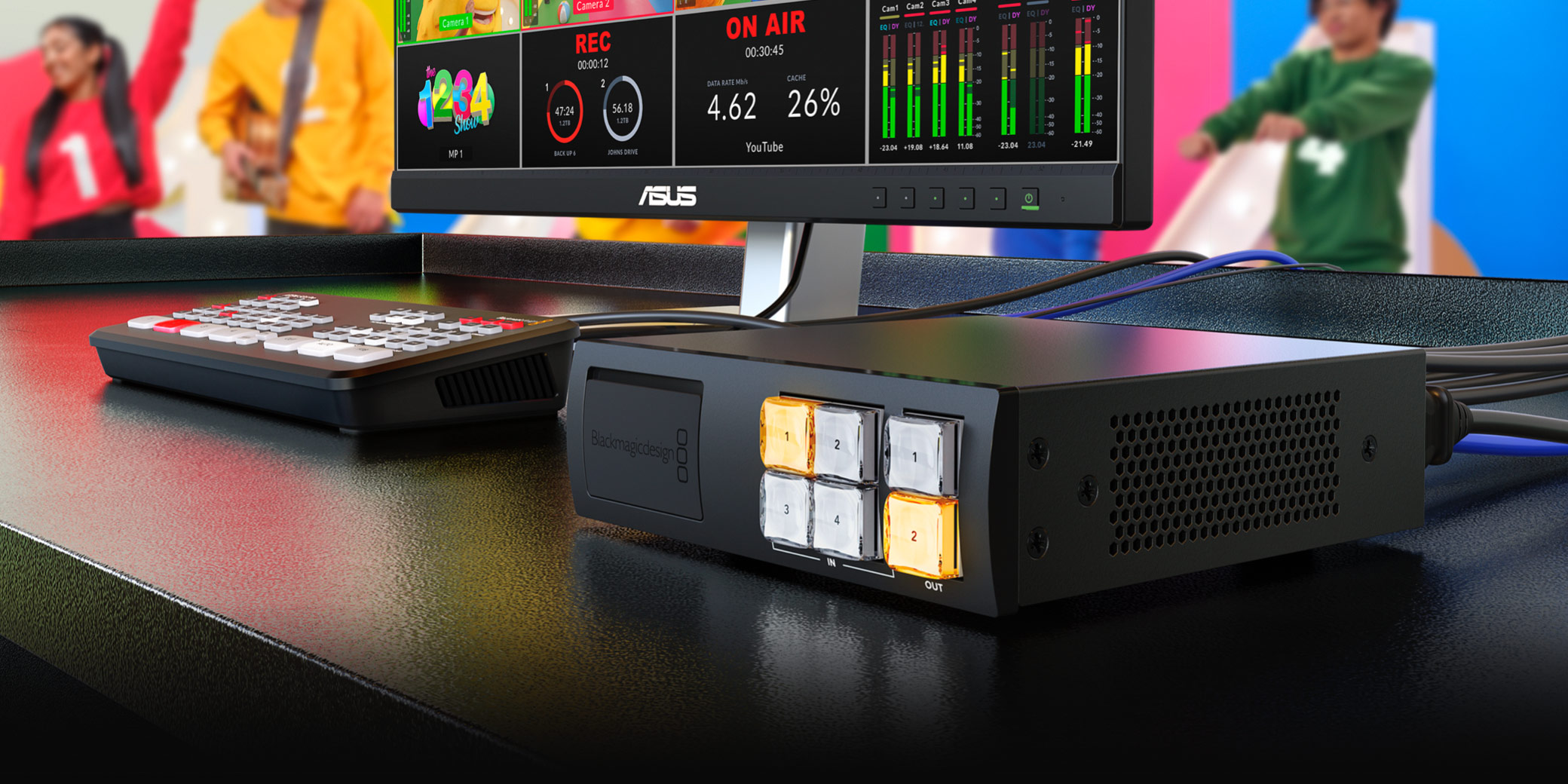 Blackmagic Videohub Mini termékcsalád produkciós környezetben