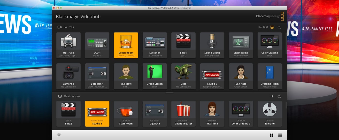Blackmagic Videohub Mini 6x2 12G – Vezérlés Macről, Windowsról és iPadről