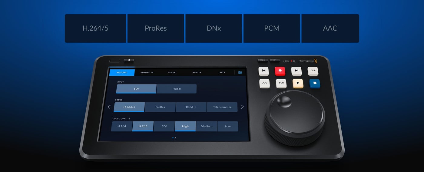 HyperDeck Shuttle 4K Pro 2TB – ProRes, DNx, H.264 és H.265