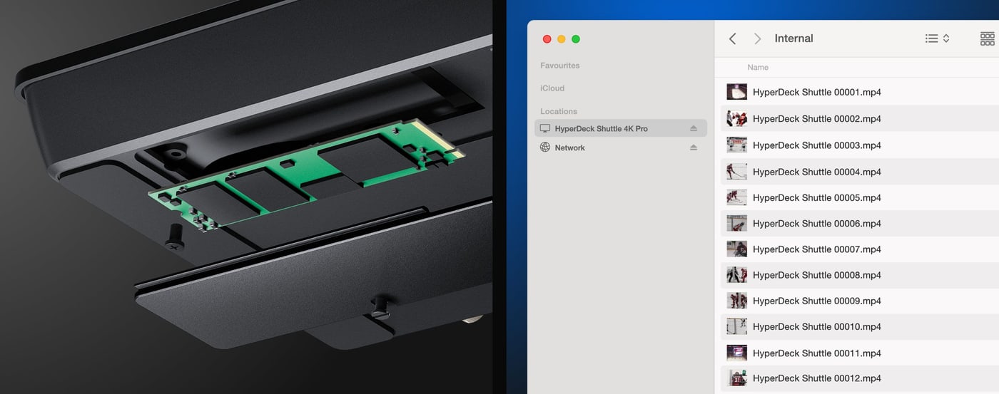 HyperDeck Shuttle 4K Pro 2TB – 2 TB belső tárhely a csomagban
