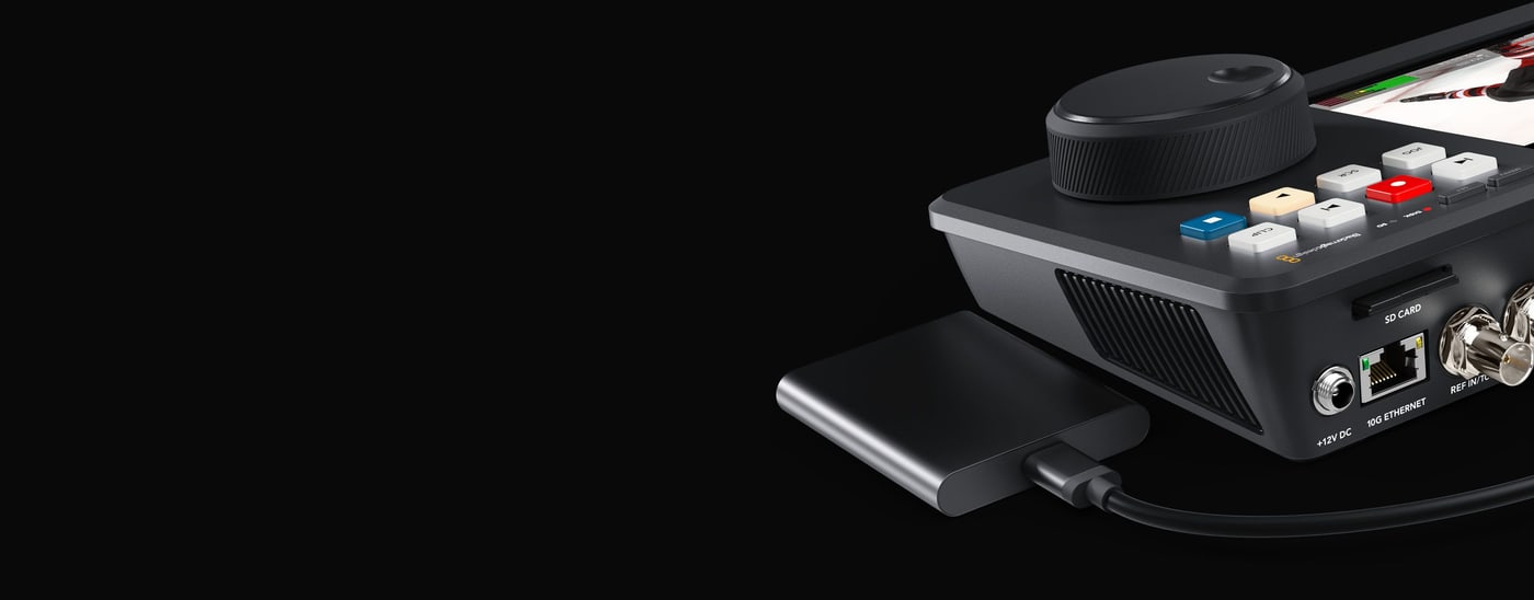 HyperDeck Shuttle 4K Pro 2TB – SD-kártyák és külső USB-C meghajtók