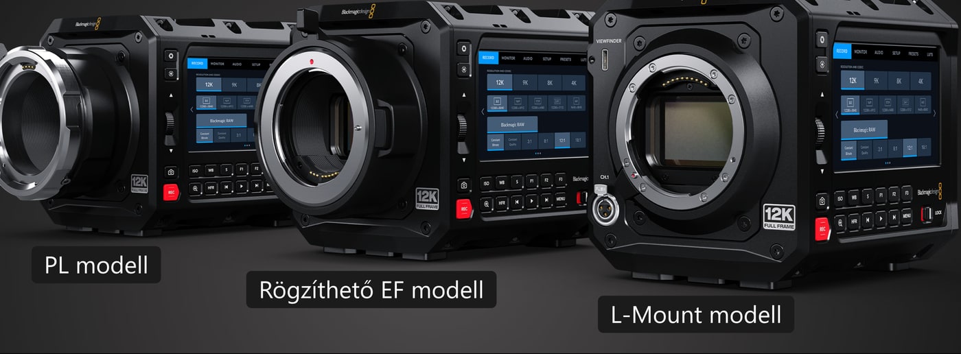 Blackmagic PYXIS – PL modell, Rögzíthető EF modell, L-Mount modell