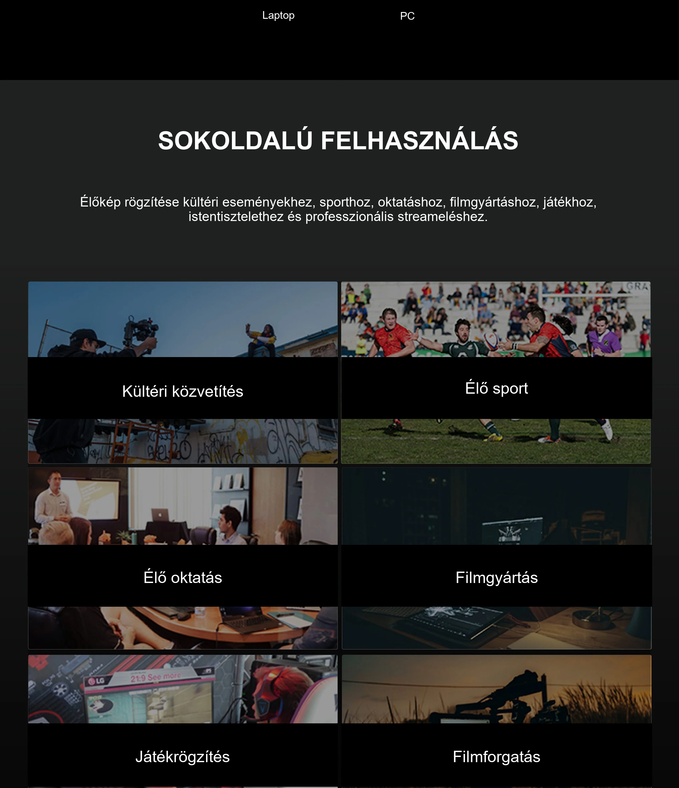 Élő produkcióhoz készült