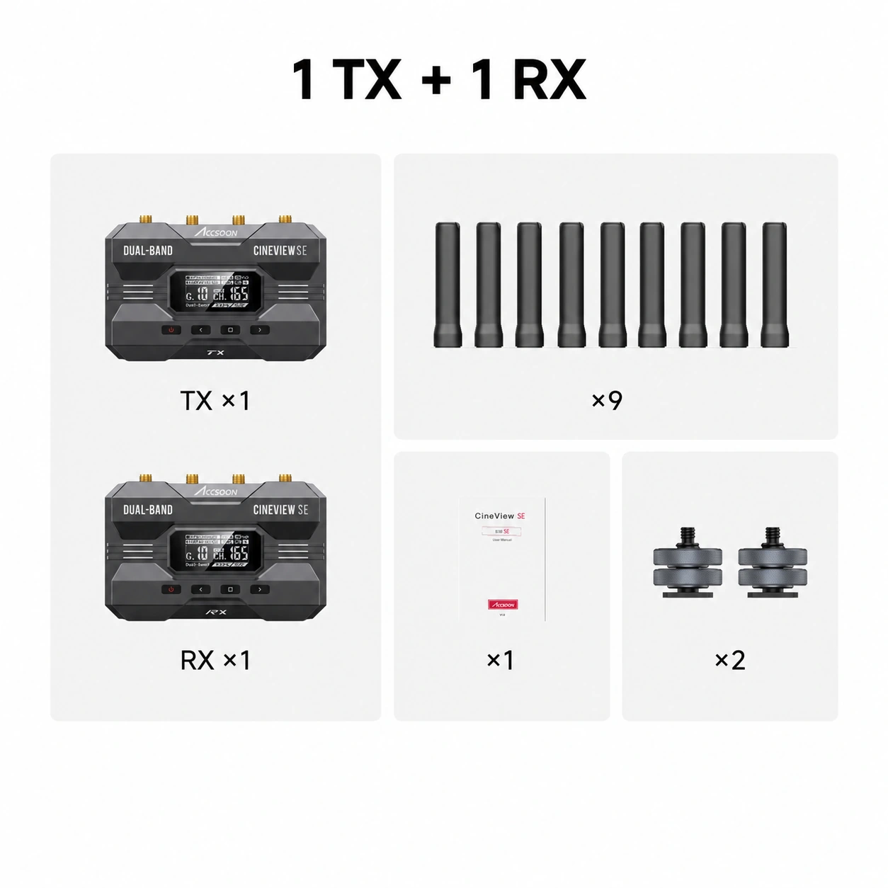 Accsoon CineView SE · Teljes 1TX + 1RX készlet