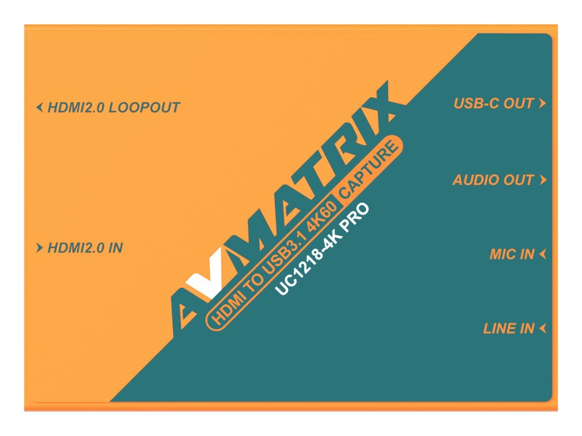 AVMATRIX UC1218-4K PRO – Az eszköz felülnézetben
