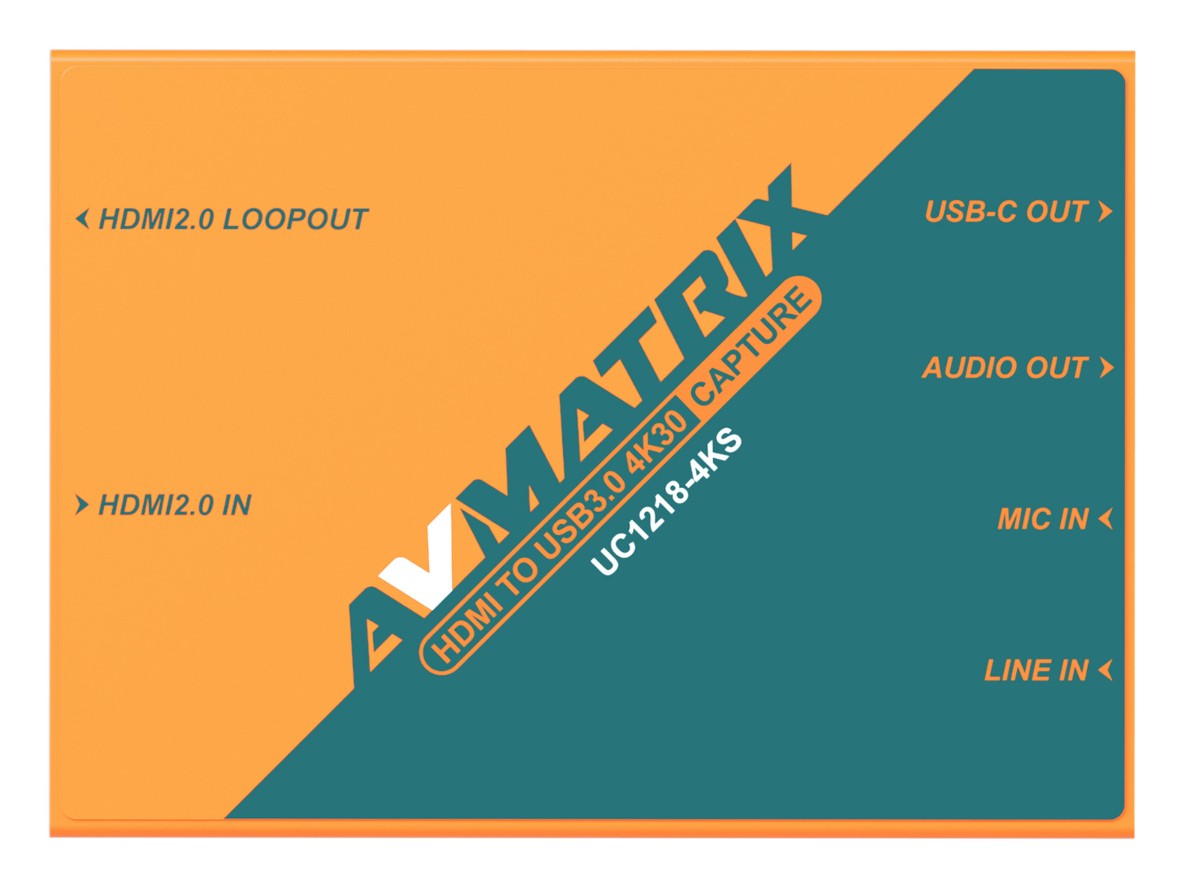 AVMATRIX UC1218-4K S – Az eszköz felülnézetben