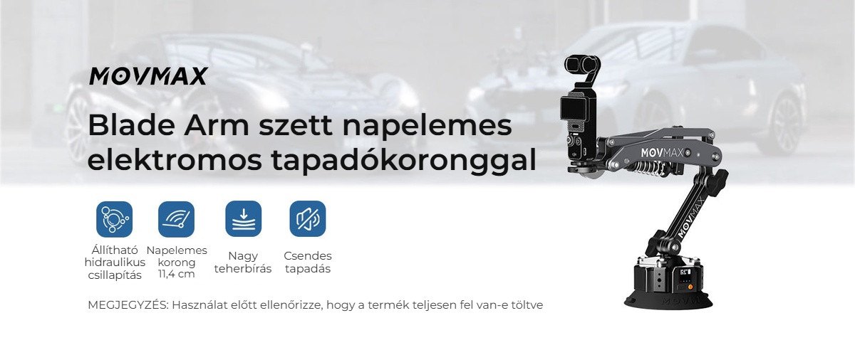 Blade Arm napelemes tapadókoronggal