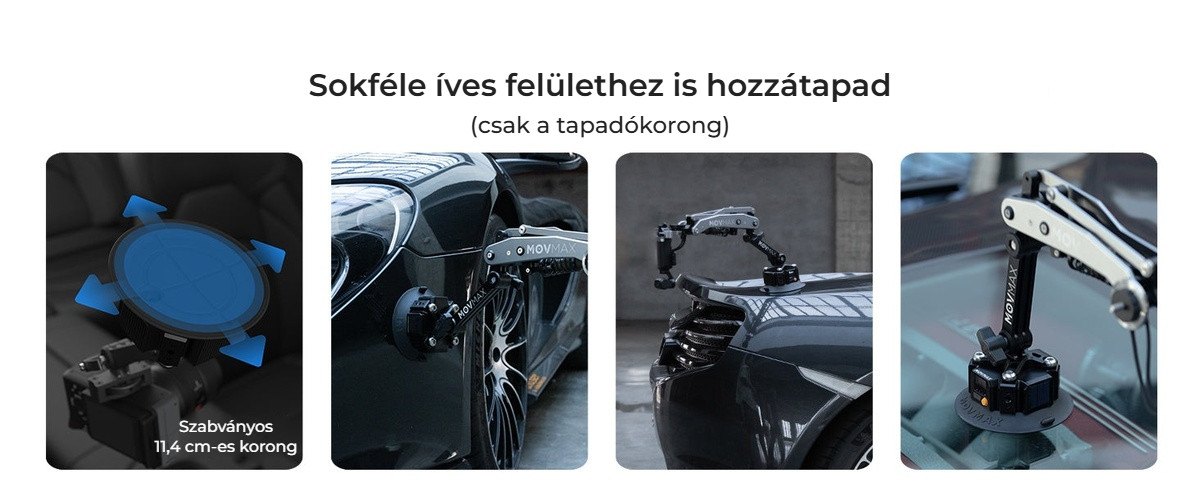 Íves felületeken is tart