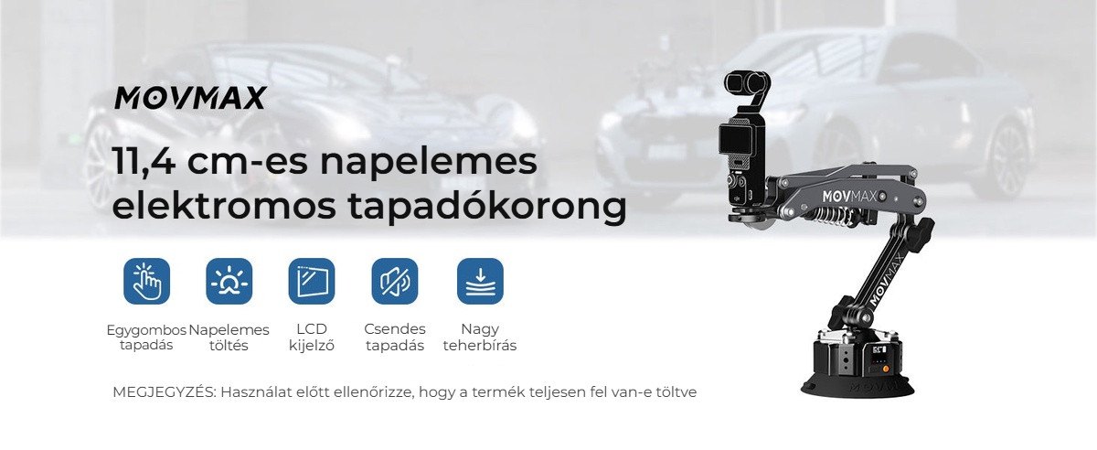 11,4 cm-es napelemes elektromos tapadókorong
