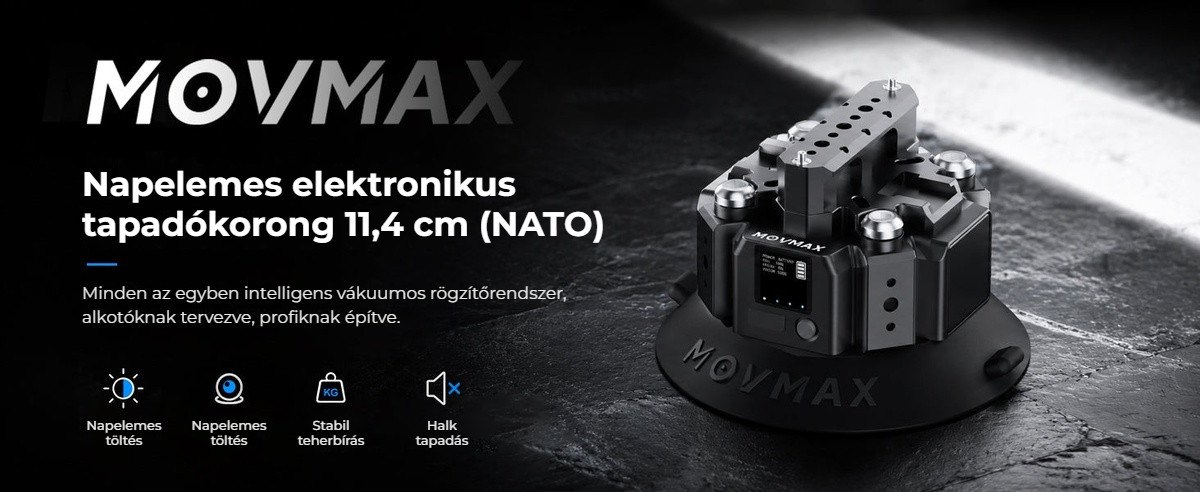 11,4 cm-es napelemes elektronikus tapadókorong NATO sínnel