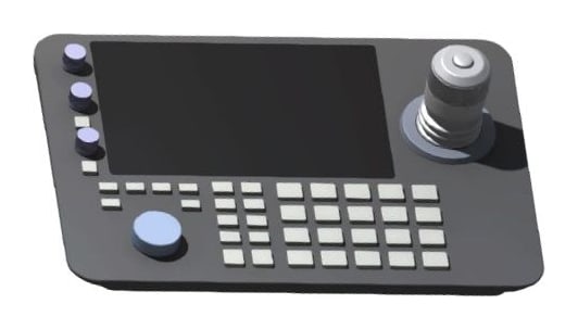7"-es érintőkijelző és joystick