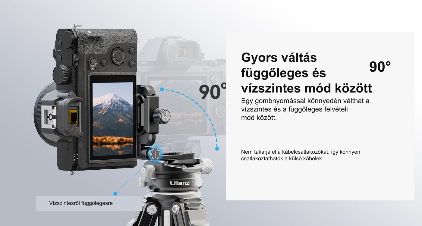 Gyors váltás függőleges és vízszintes mód között