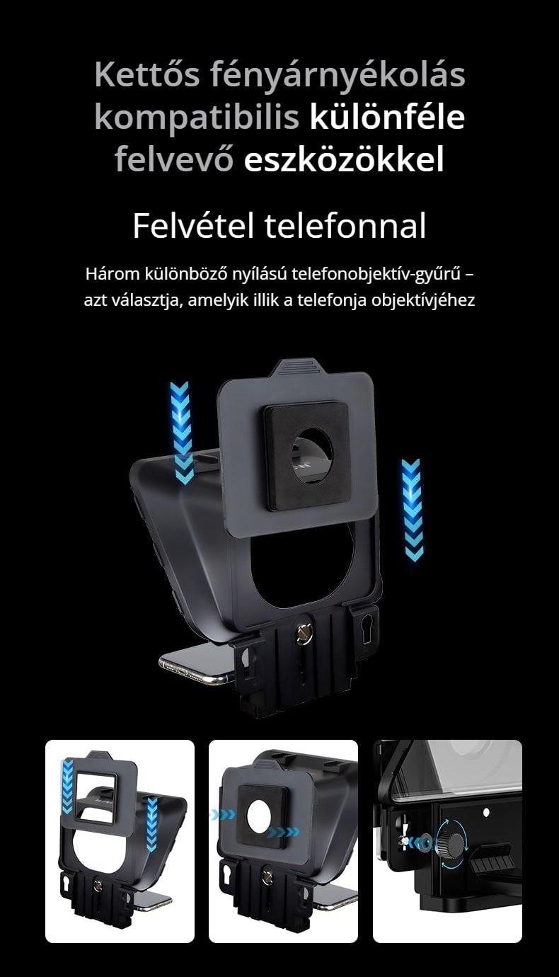 Árnyékolás telefonos felvételhez