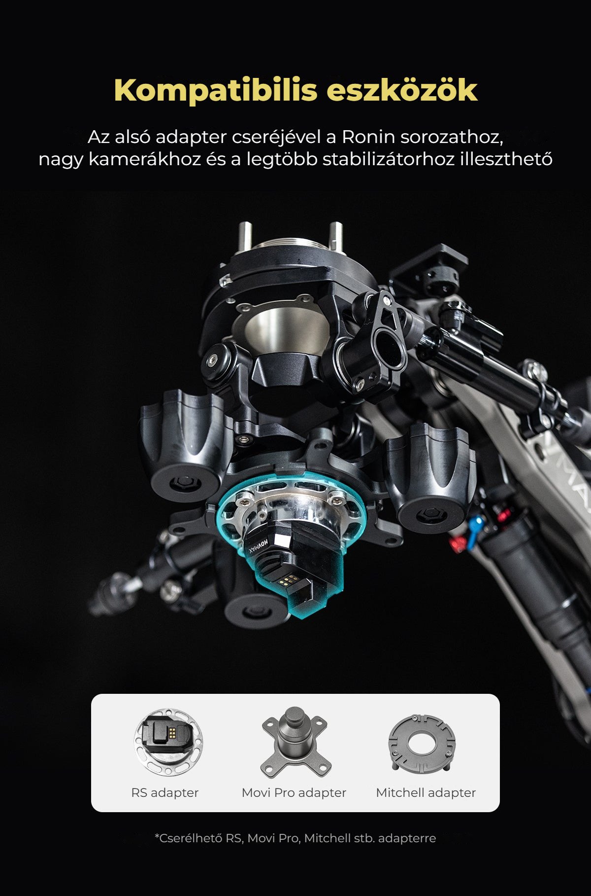 Cserélhető alsó adapter