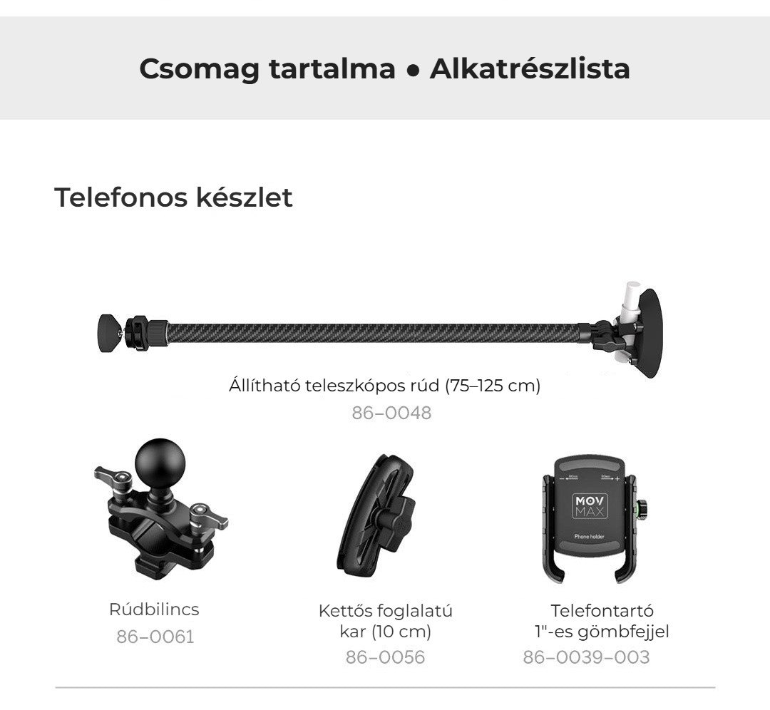 A csomag tartalma