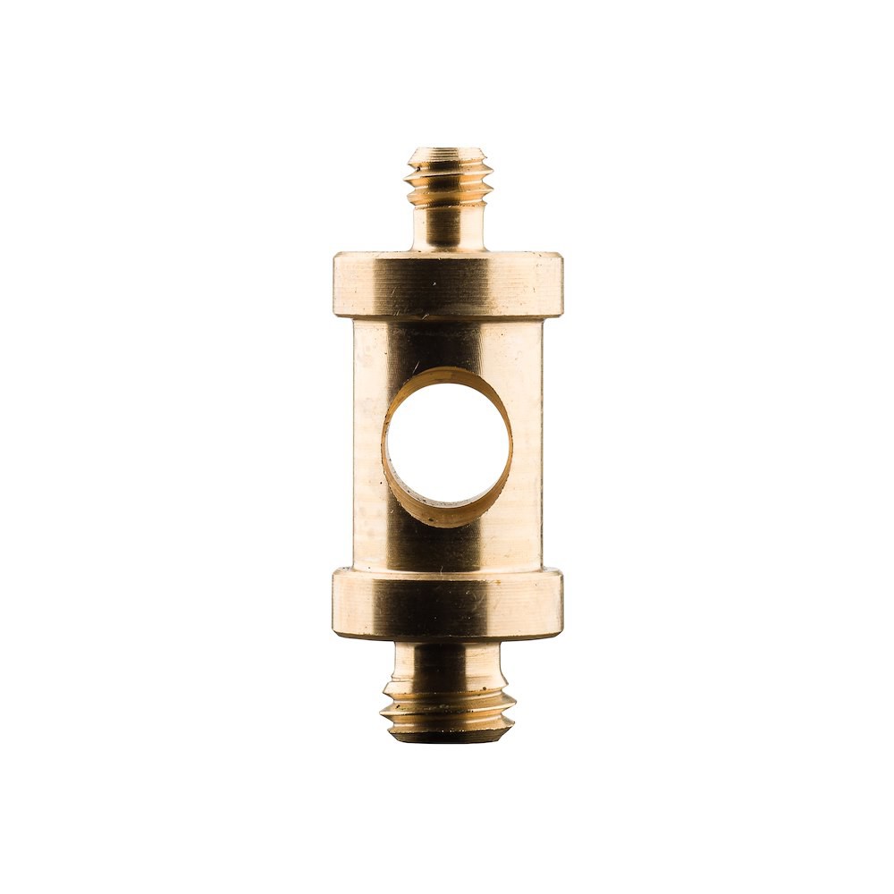 Rövid Manfrotto 118 sárgaréz spigot 1/4 és 3/8 hüvelykes csatlakozással