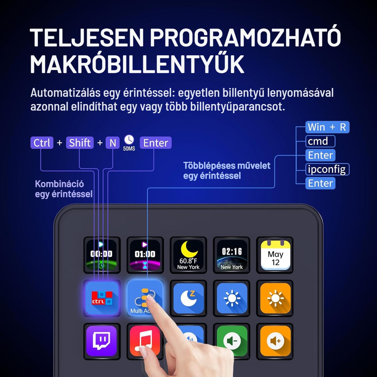 Makrók egyetlen lenyomással