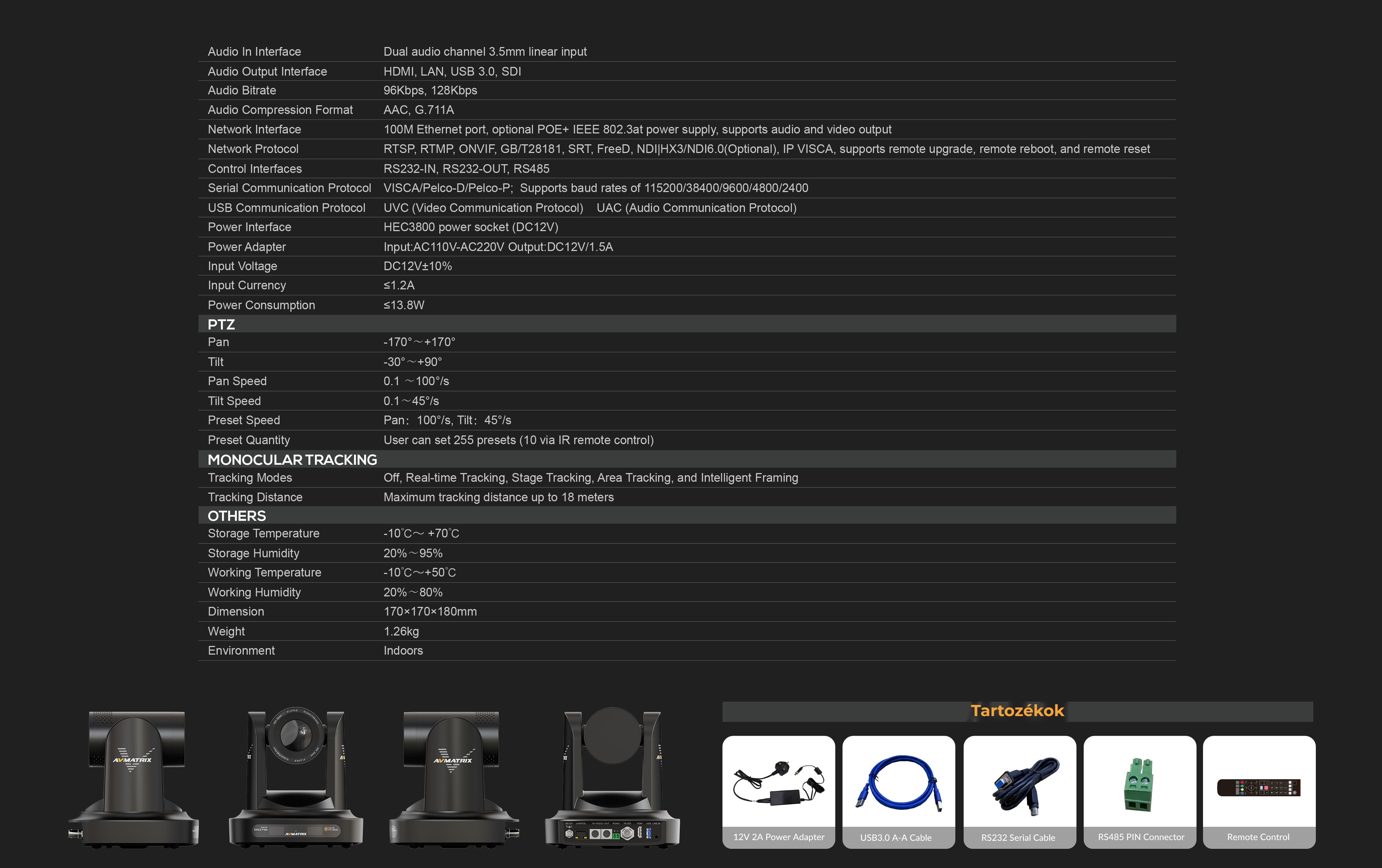 AVMatrix PTZ Camera EAGLE P20A
