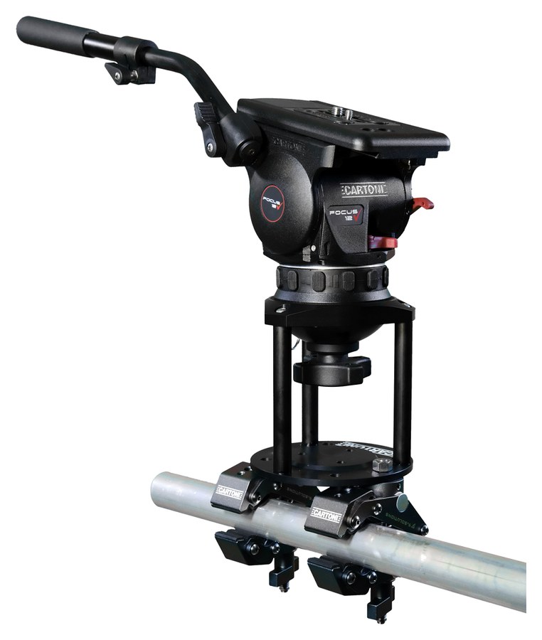 Cartoni AH905 csőbilincs 75/100 mm-es félgömbös fejekhez – Csövön