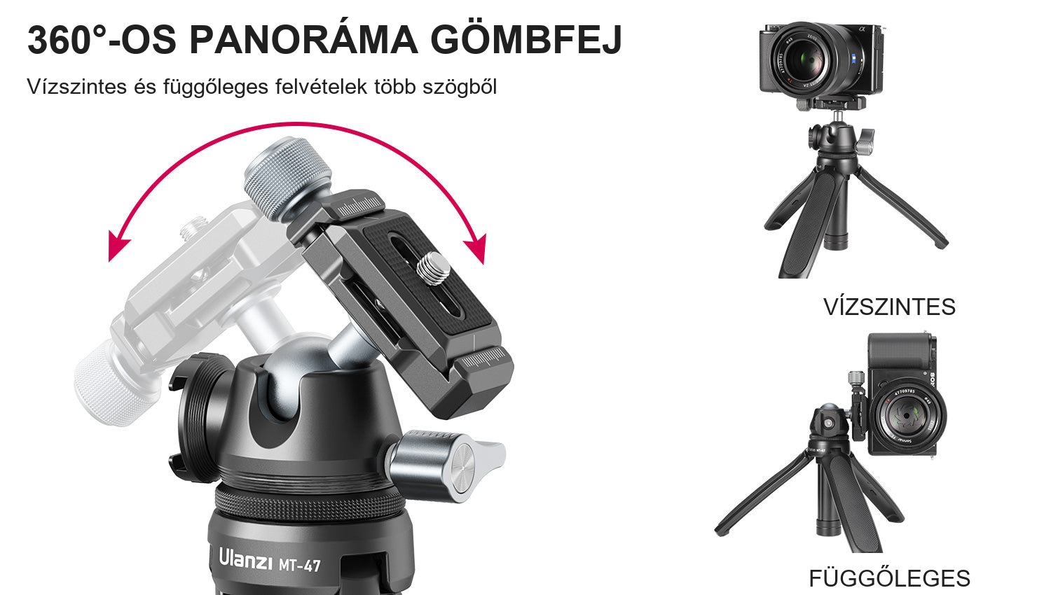 360°-OS PANORÁMA GÖMBFEJ