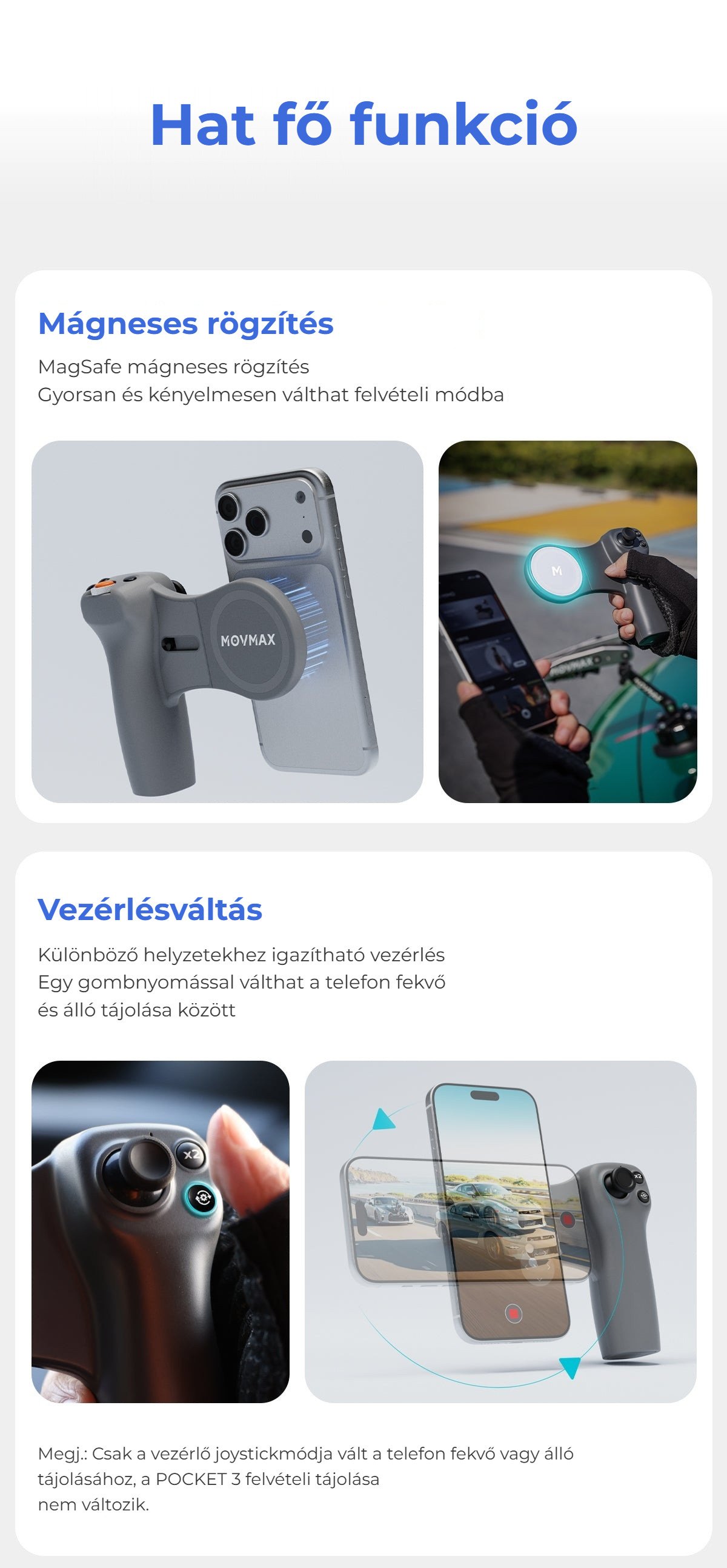 Mágneses rögzítés és vezérlésváltás
