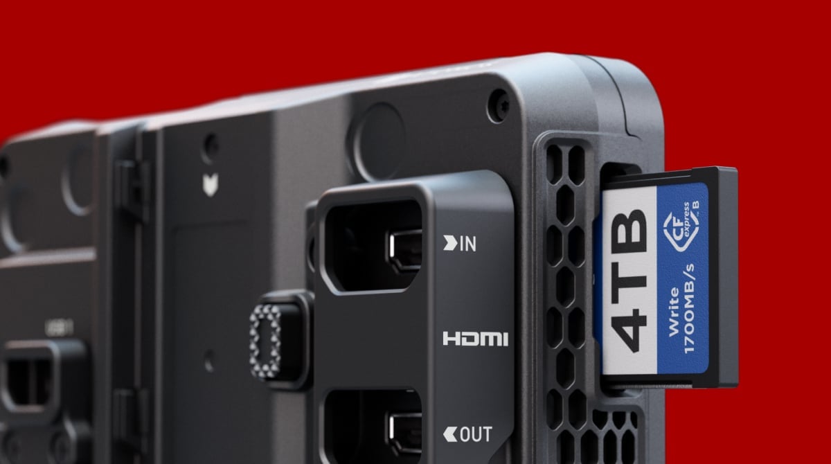 CFexpress Type B kártya az Atomos Ninja RAW monitorban