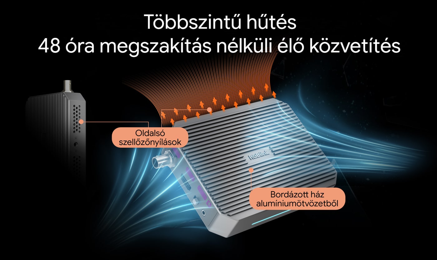 Hűtés 48 órás folyamatos közvetítéshez