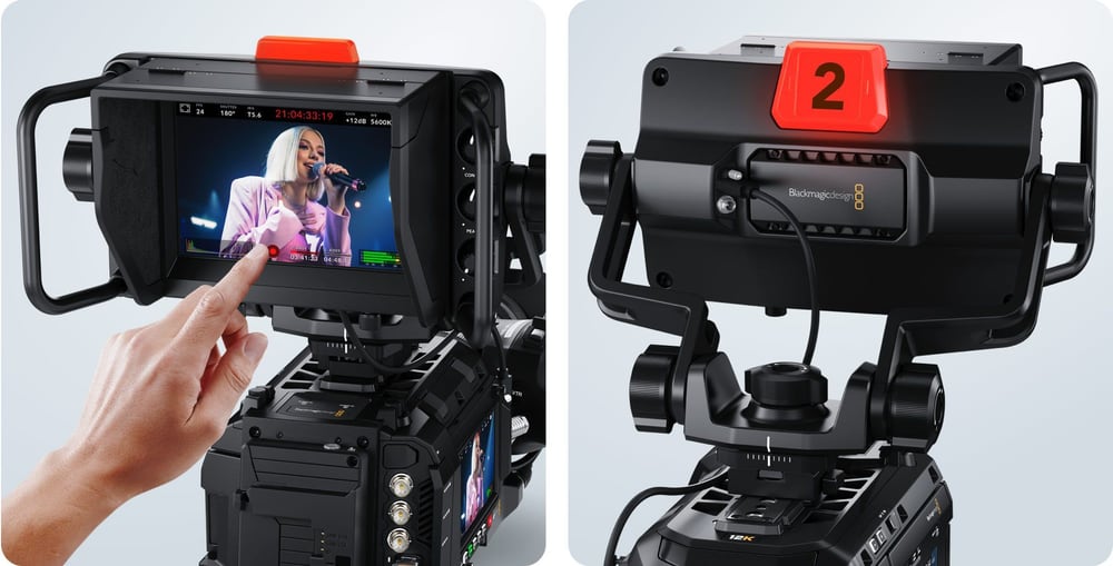 Blackmagic Design URSA Cine Studio Viewfinder – Csuklós tartó és fogantyúk