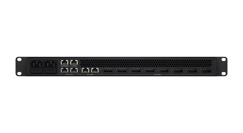 A Blackmagic Ethernet Switch 820 hátsó csatlakozói