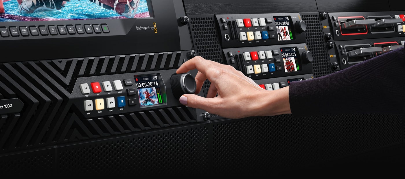 HyperDeck ISO Recorder 100G – RS-422 a műsorszórási automatizáláshoz