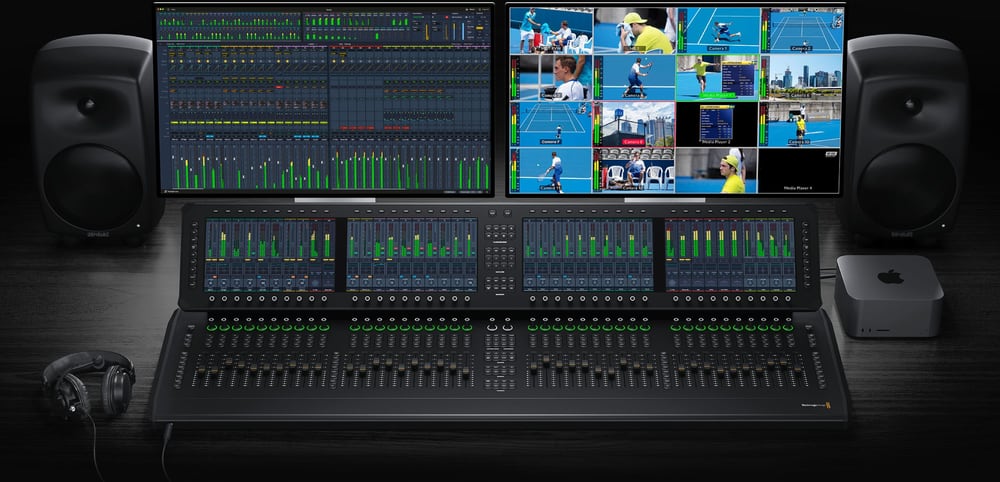 Blackmagic Design Fairlight Live Audio Panel 40 – Csatornamodulok és érintőképernyős kijelzők
