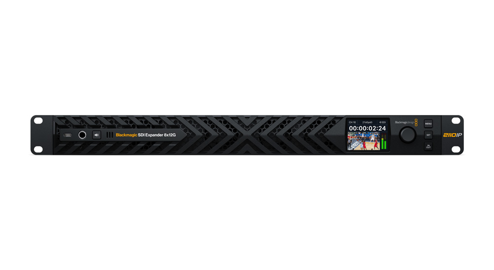 Blackmagic SDI Expander 8x12G előlapi nézet
