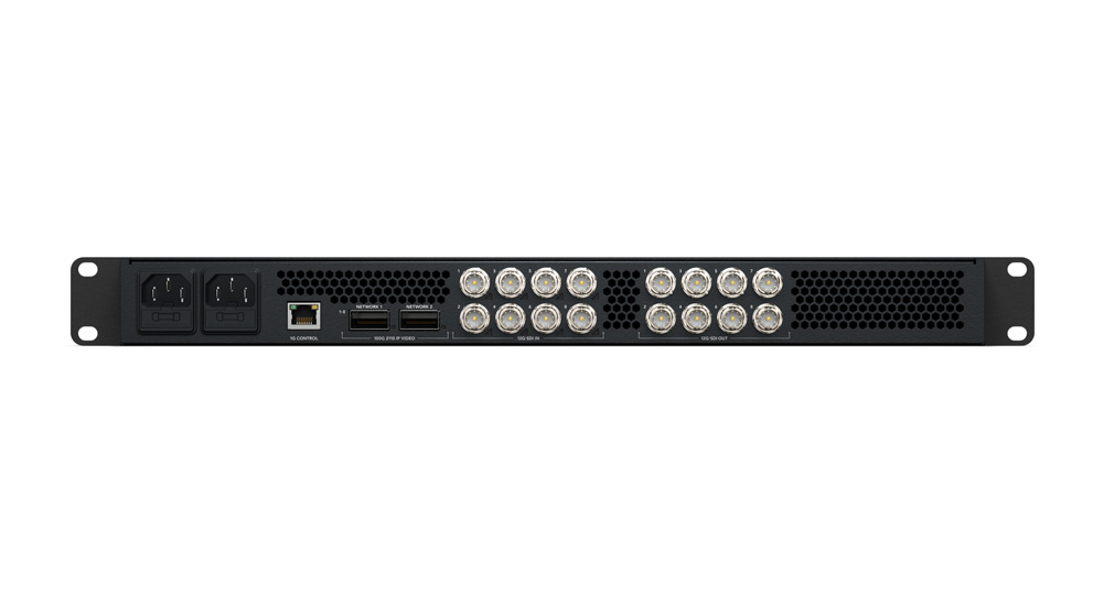 Hátsó panel 12G-SDI, 100G és redundáns tápellátással