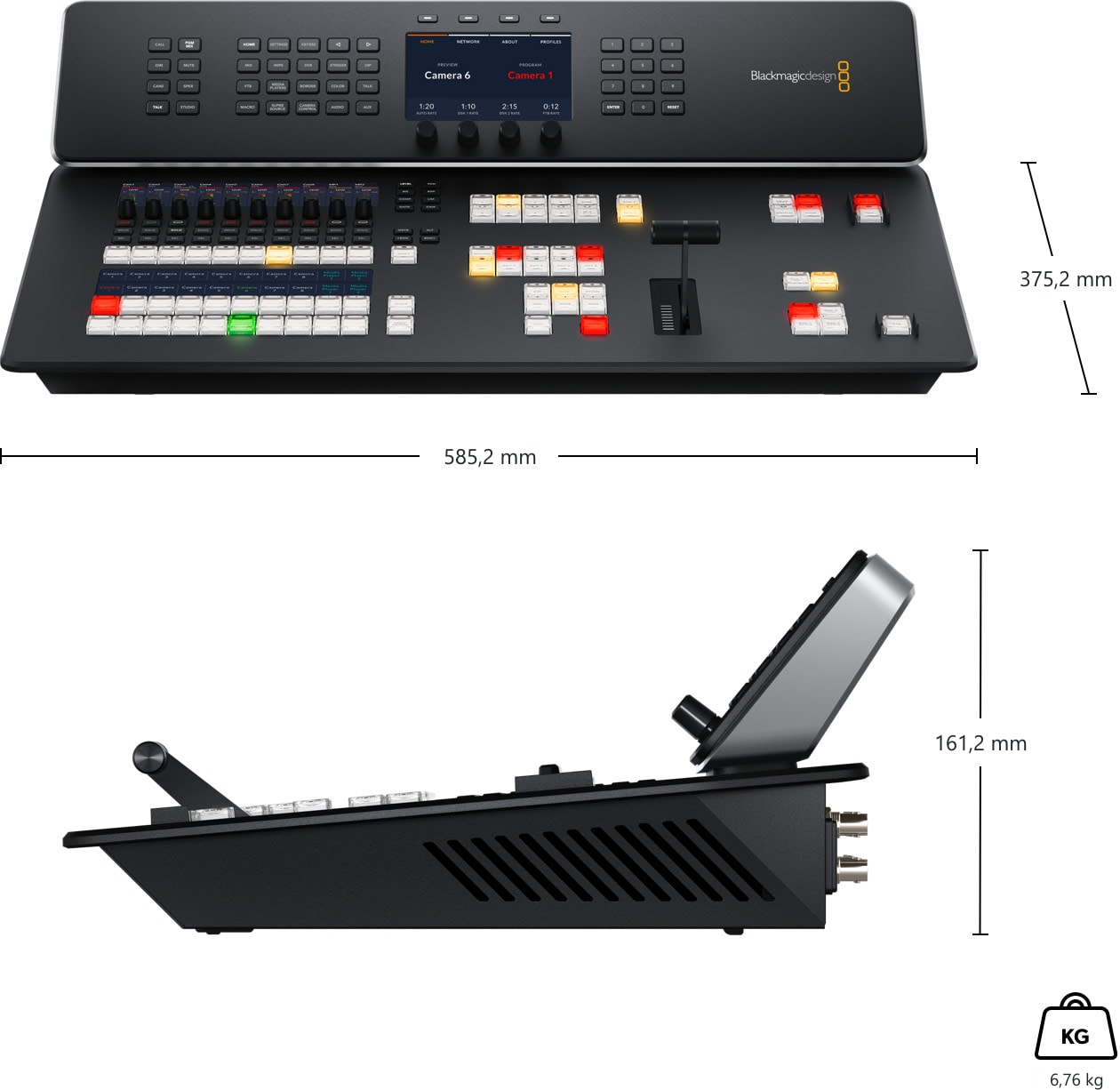 ATEM Television Studio HD8 ISO – Méretek és tömeg