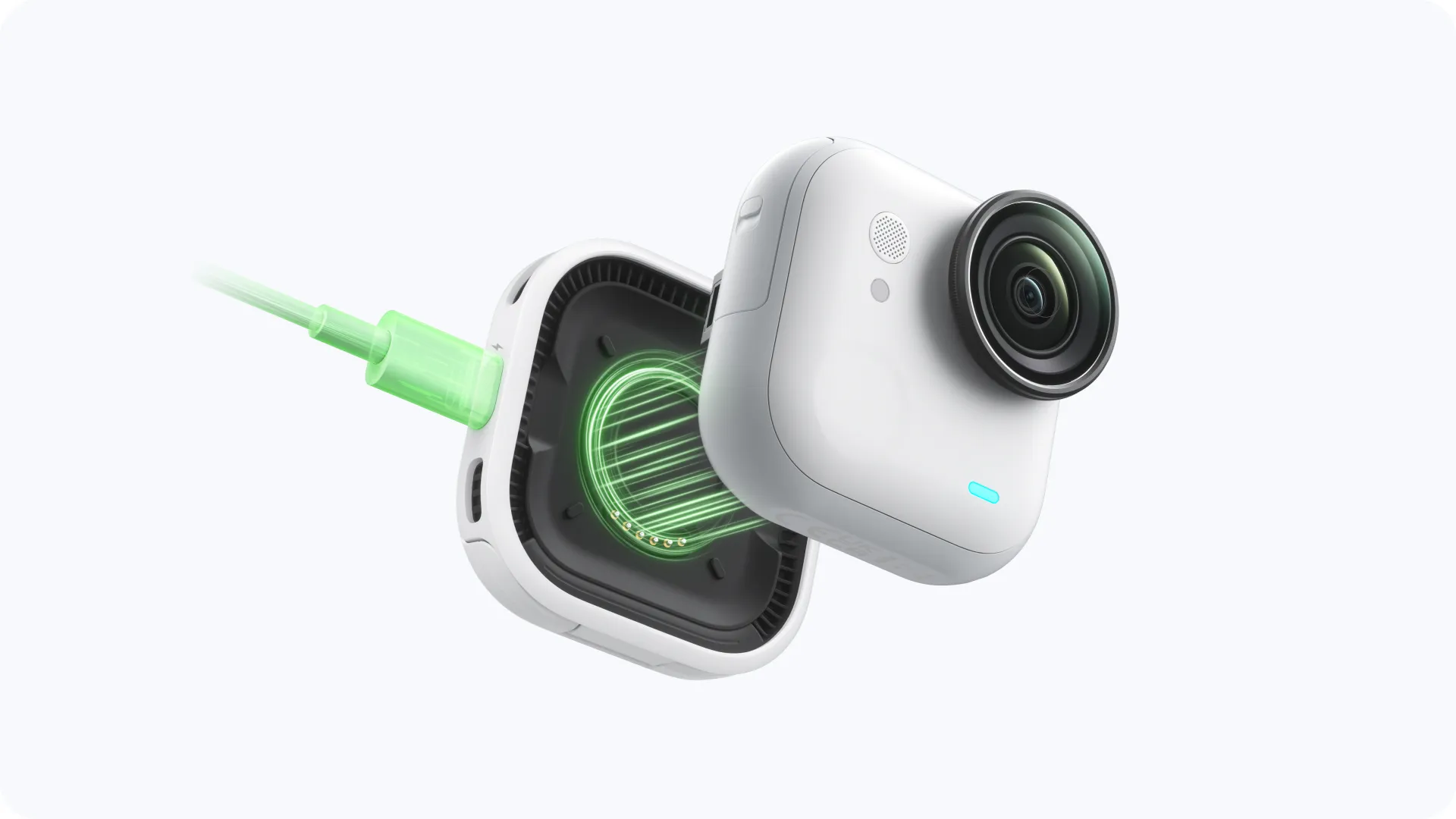 Az Insta360 GO Ultra kamera az FOMO Flexi Mountra rögzítve