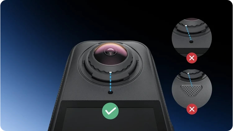 Az Insta360 X4 Air lencseillesztésének ellenőrzése