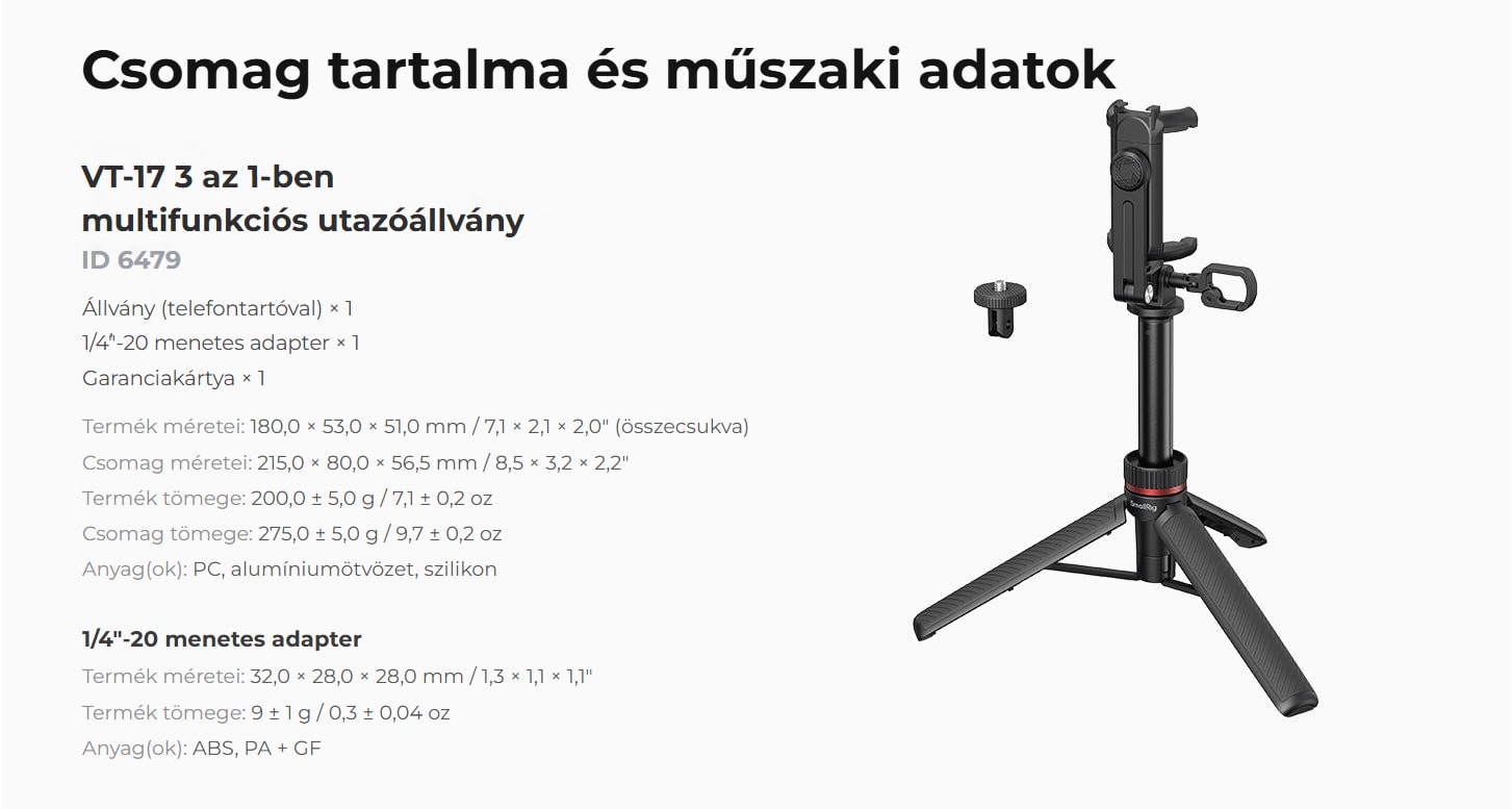 SmallRig VT-17 6479 HU 9