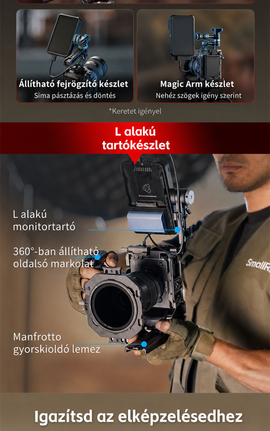SmallRig Monitor Support 6314 – maďarská infografika 2