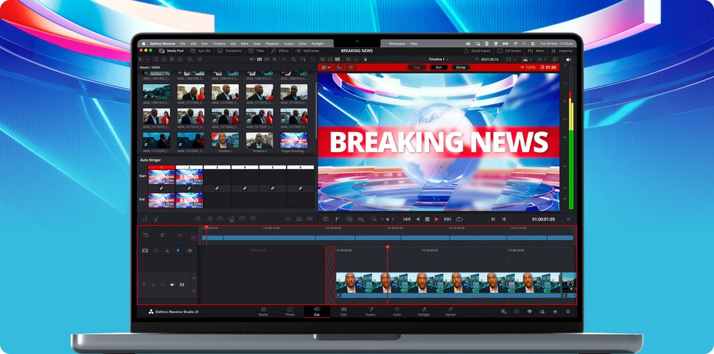 UltraStudio Mini Replay 12G – Hírek és replay a DaVinci Resolve programban